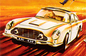 Scalextric 1968 James Bond Set Gran Cartel Anuncio signo Aston Martin Mercedes 