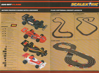 Scalextric 600 Set - 4 Lane